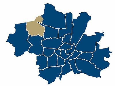 Ubicación Untermenzing Ubicación del barrio de Untermenzing