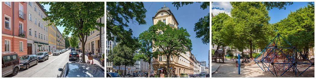 Fotos de las casas y los alrededores en el Glockenbachviertel