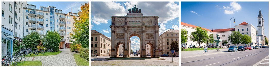 Fotos de los lugares de interés y de los alrededores del barrio de Maxvorstadt 